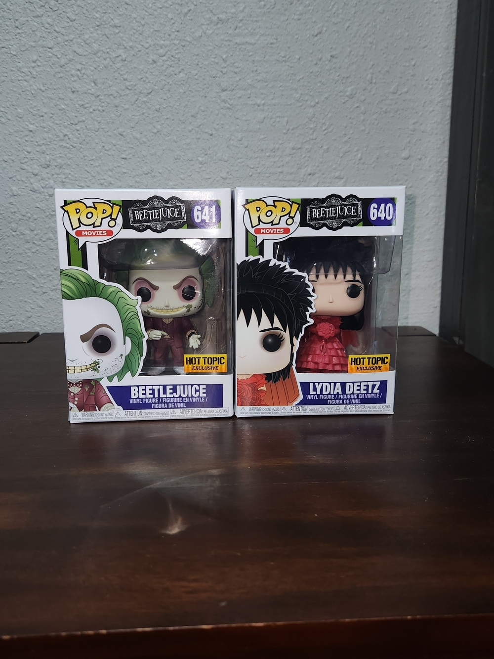 Funko Movies Beetlejuice & Lydia Deetz Vinyl Figures - Green, Black, Red